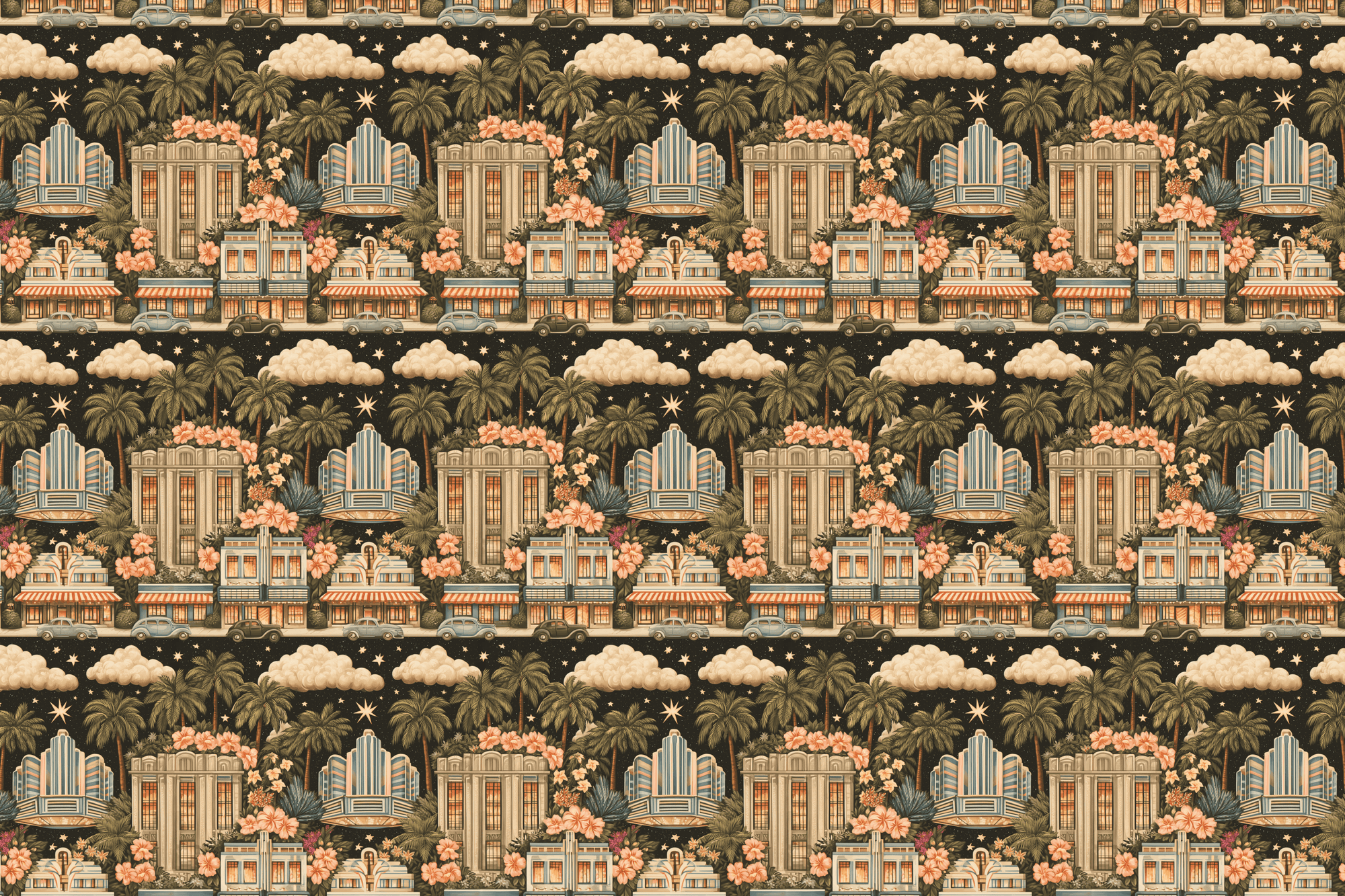 Cosmic Cabana: Vintage Los Angeles, Hollywood Wrapping Paper
