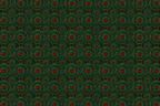 Elegant vintage botanical pattern with gold floral motifs and red berries on deep green.