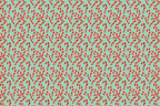 Seamless Christmas pattern featuring red and white striped candy canes on a mint green background.
