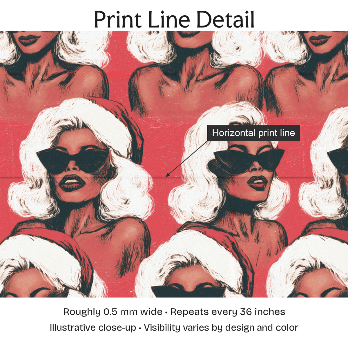 108259 — Print Line Detail. Illustrative close-up; visibility varies by design and color.