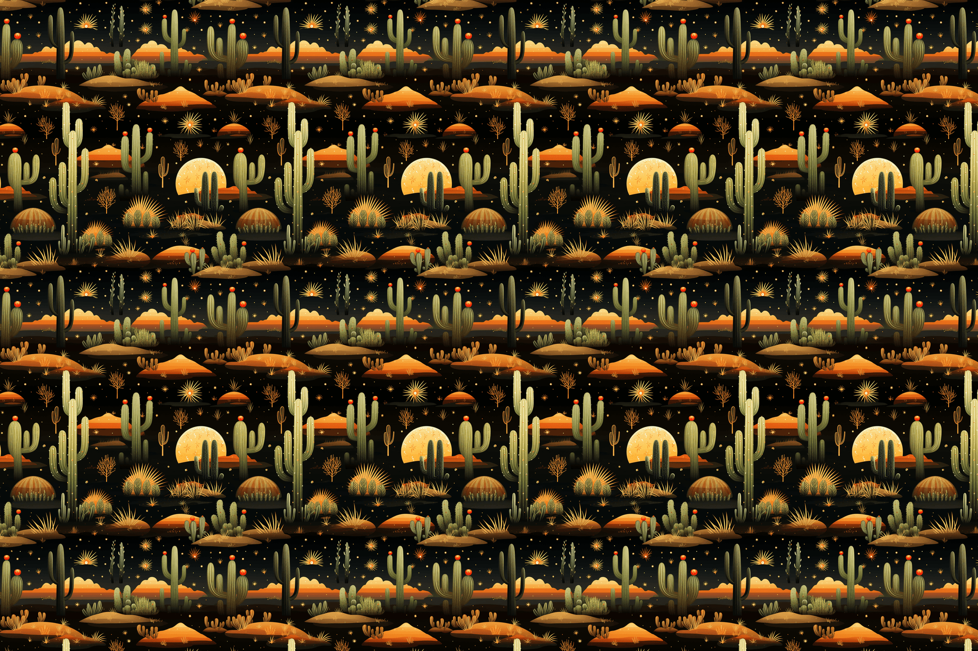 Mystic Moonlight: Desert Wrapping Paper
