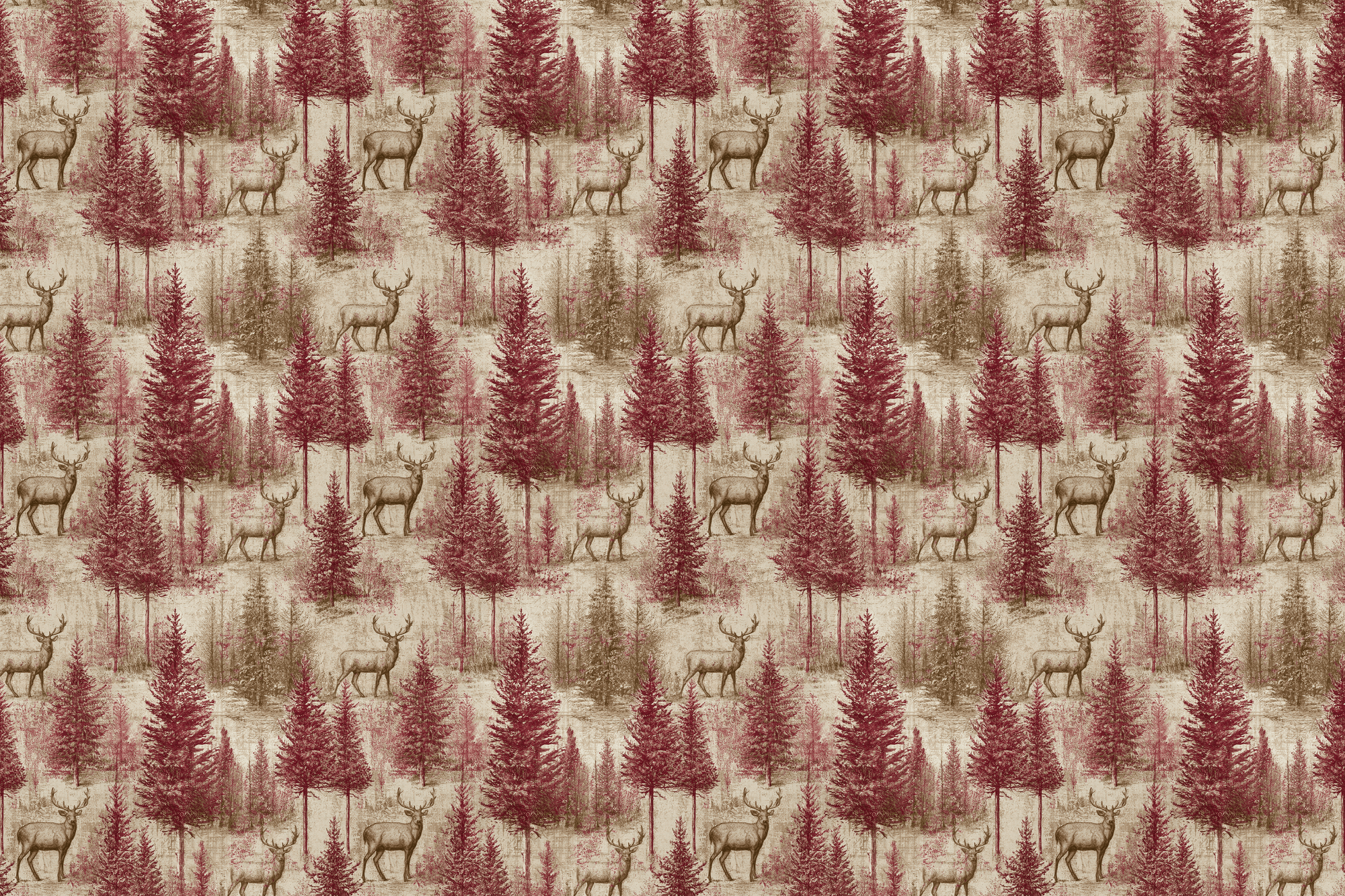 Rustic Reverie: Vintage Deer Wrapping Paper