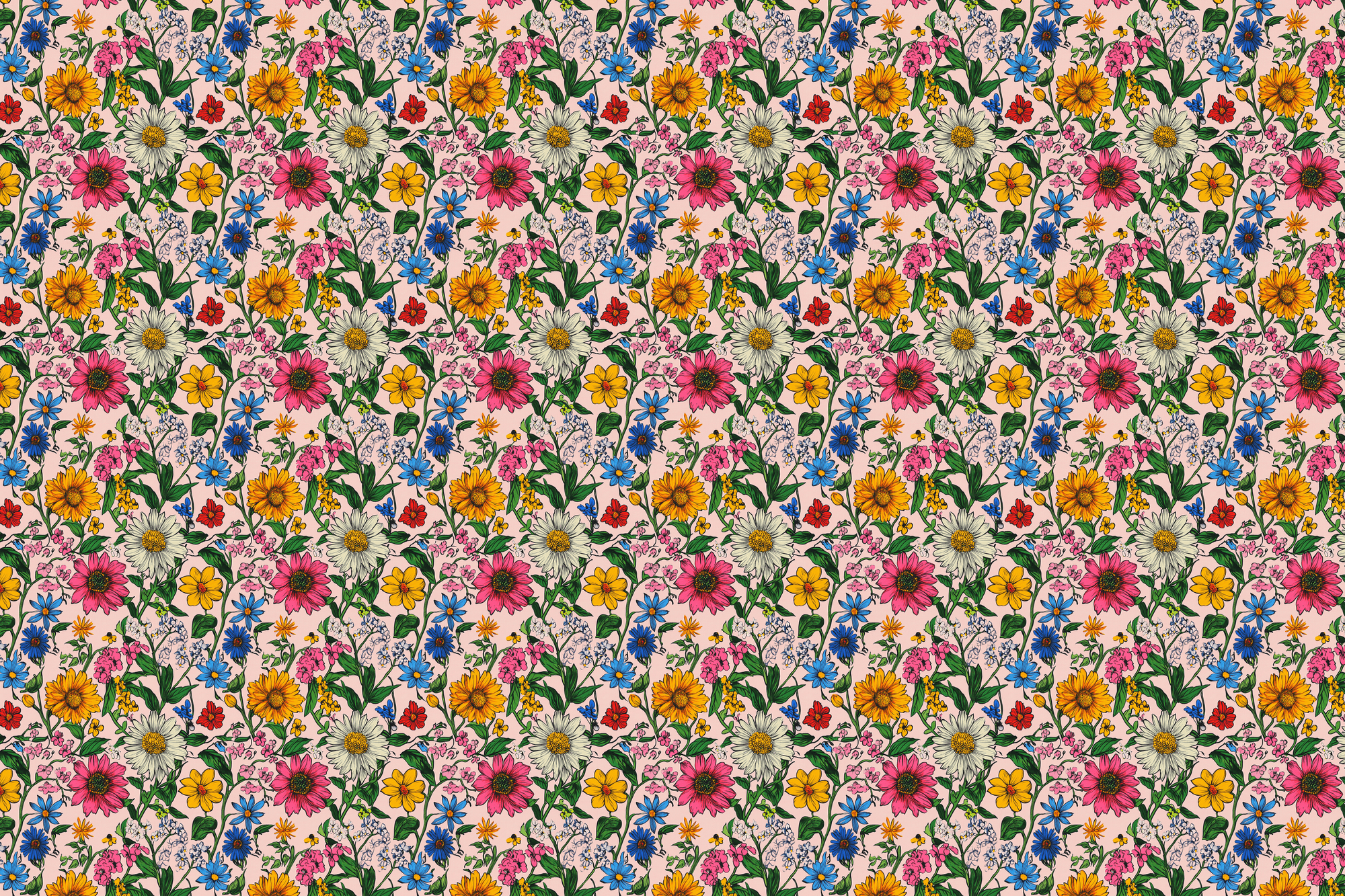 Boho Blooms: Floral Wrapping Paper