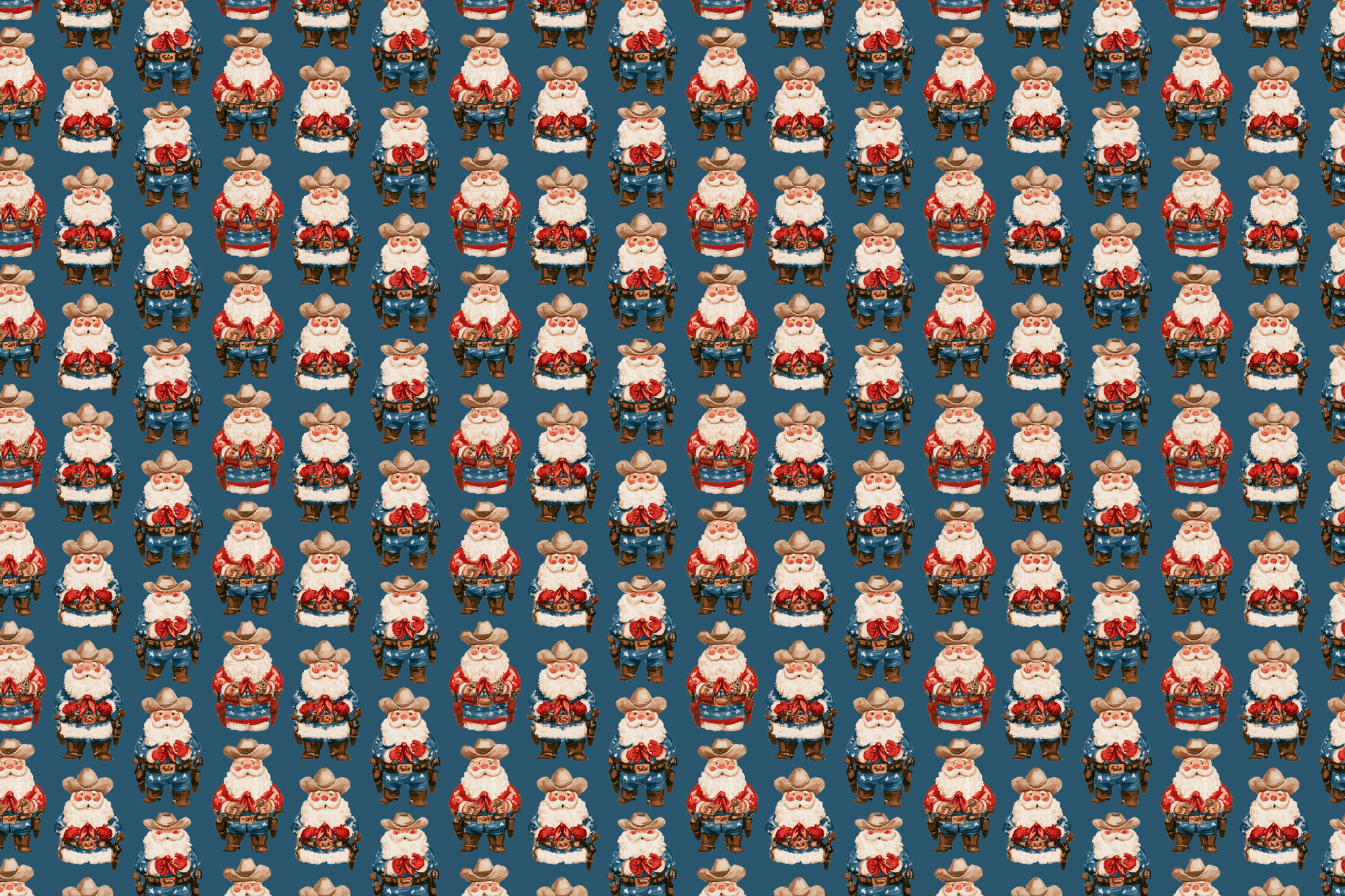 Saddleback Santa: Western Christmas Wrapping Paper