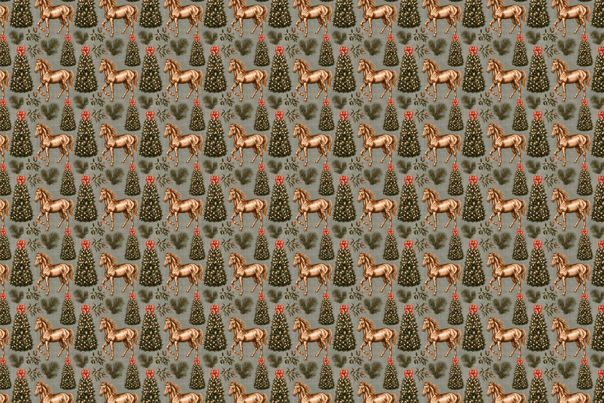 Gentry Gallop: Vintage Christmas Horse Gift Wrap