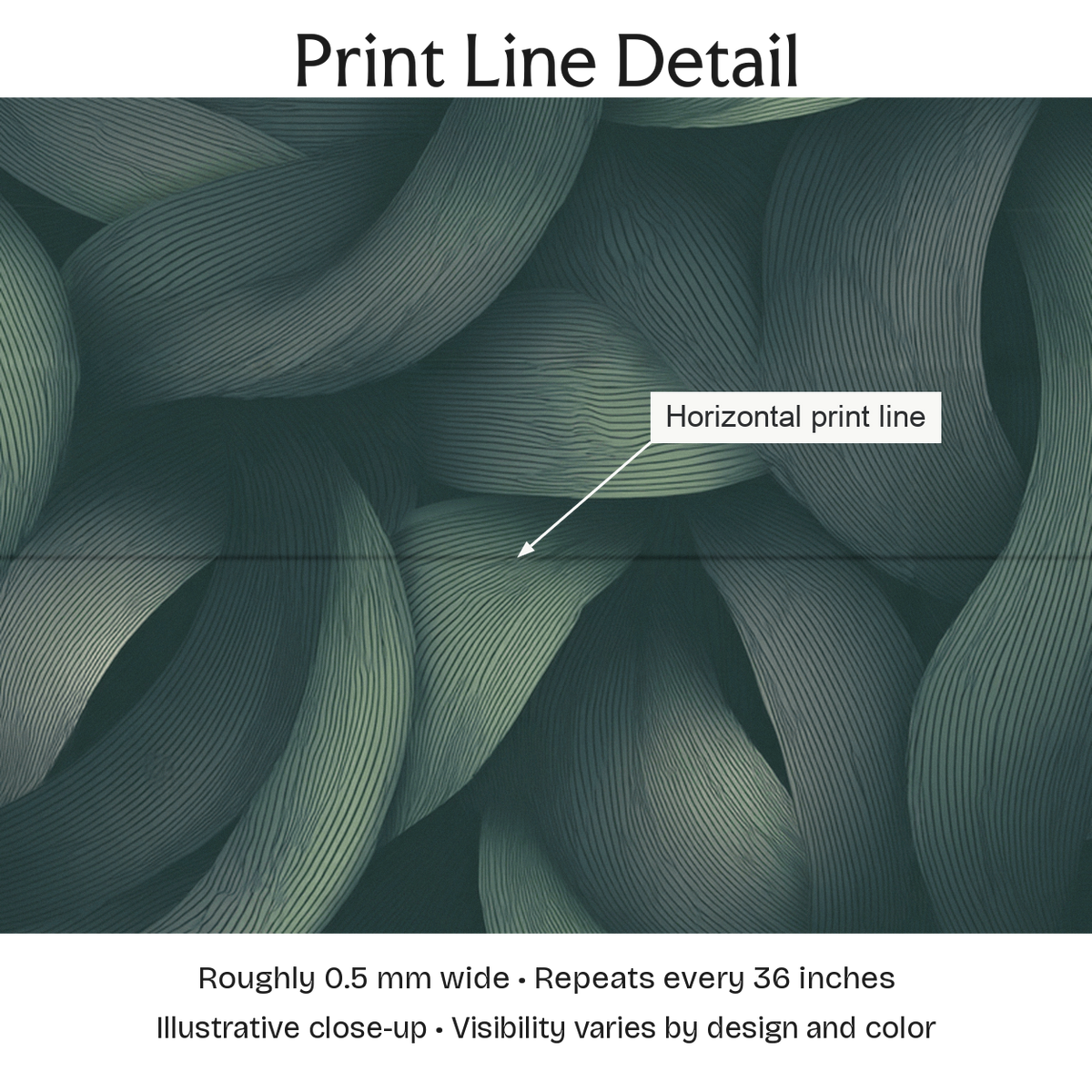 126111 — Print Line Detail. Illustrative close-up; visibility varies by design and color.