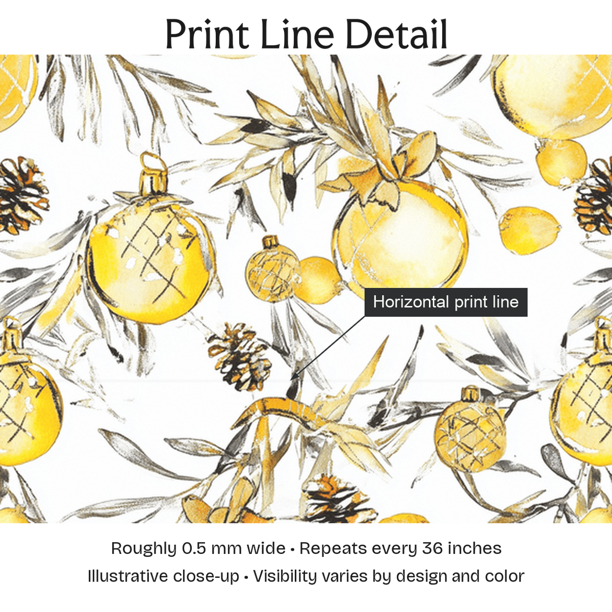 126376 — Print Line Detail. Illustrative close-up; visibility varies by design and color.