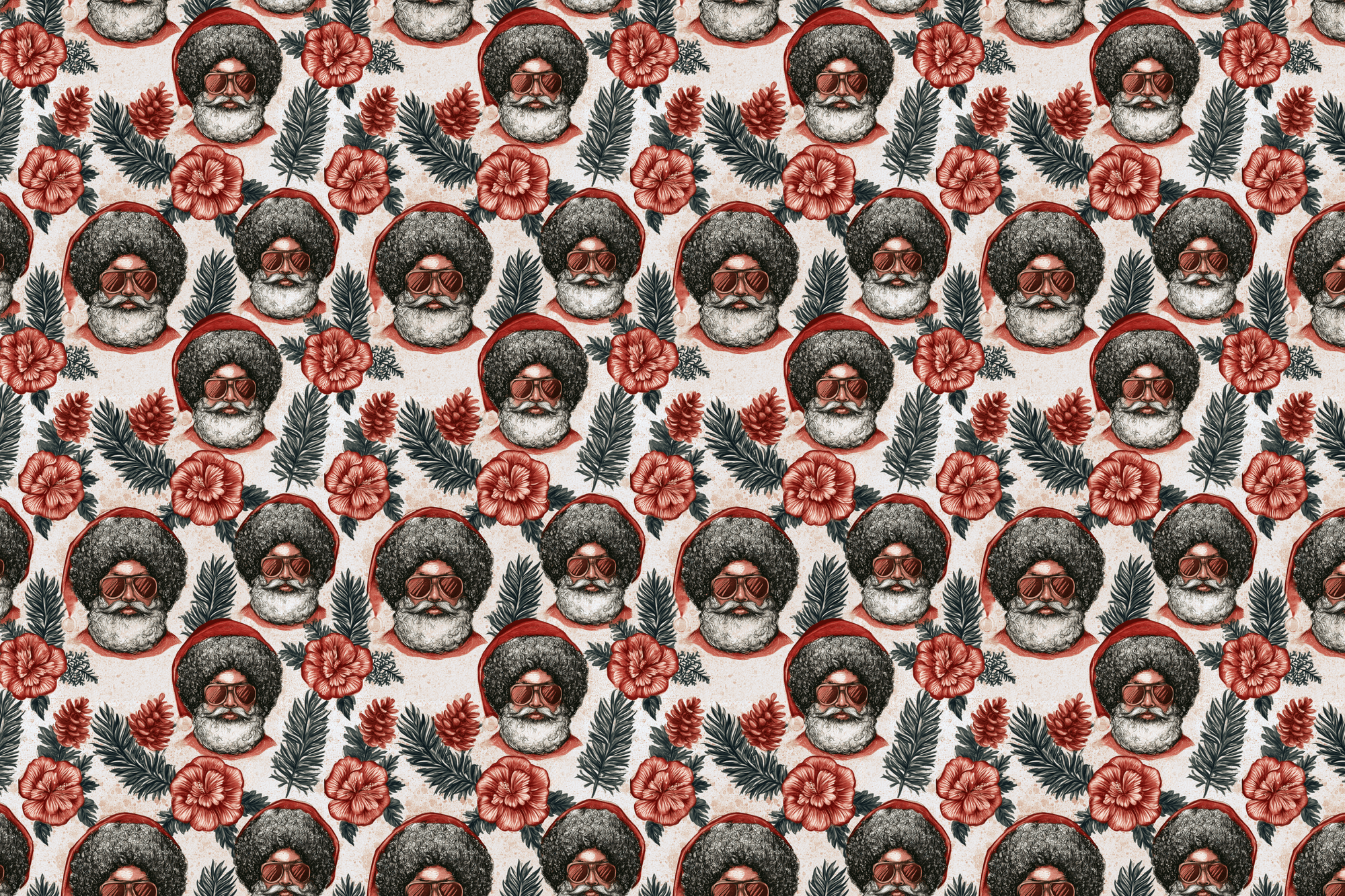 Yule Daddy: Cool Black Santa Wrapping Paper