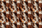 Seamless brown and white cowhide pattern.