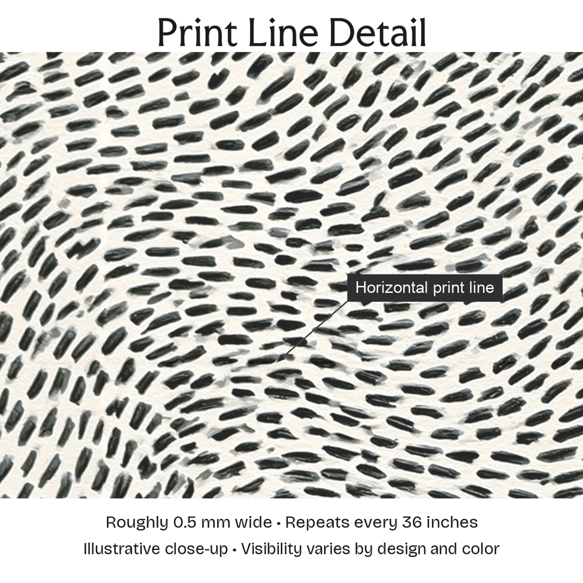133007 — Print Line Detail. Illustrative close-up; visibility varies by design and color.