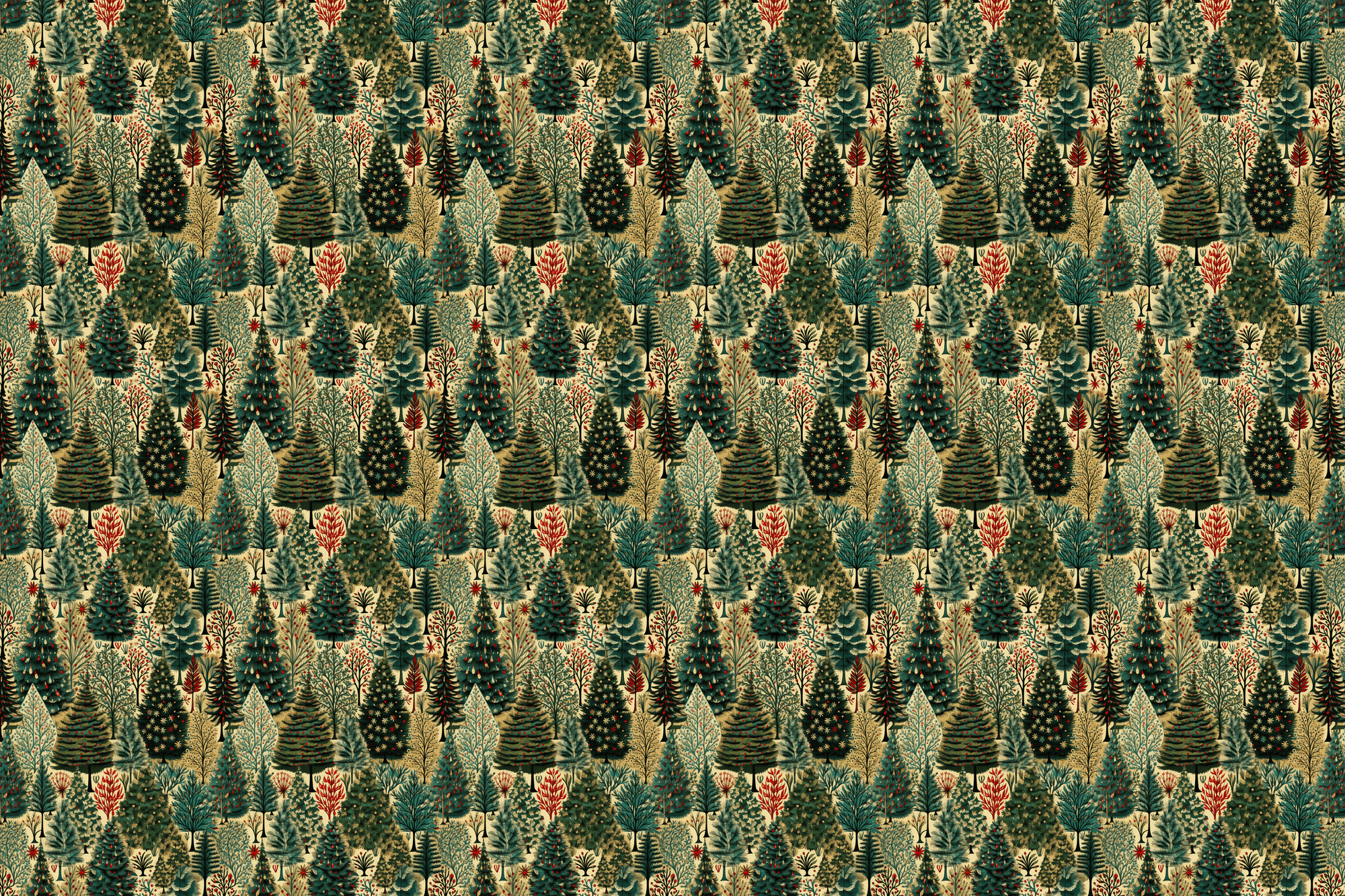 Evergreen Elegance: Landscape Gift Wrap