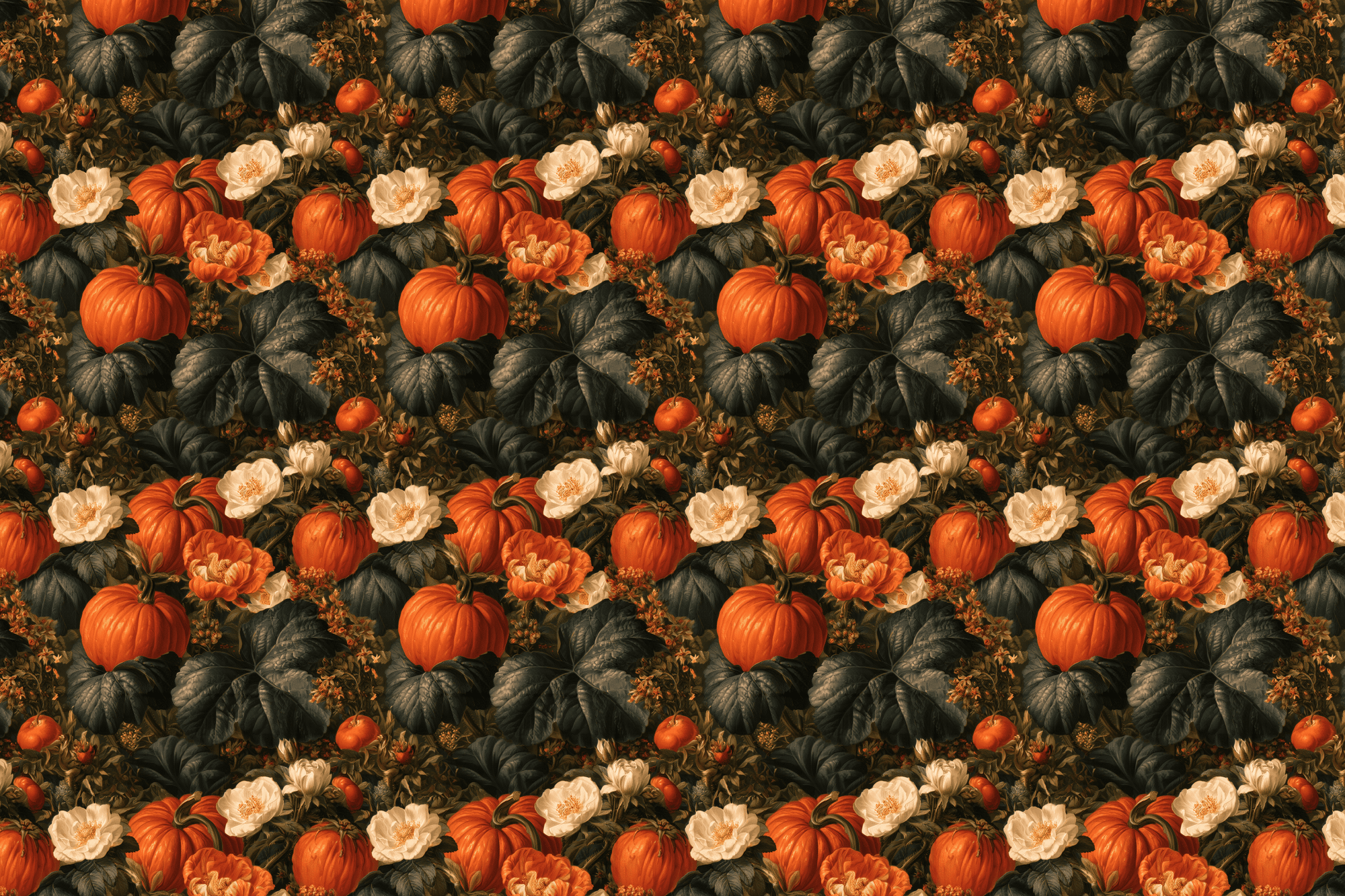 Bountiful Botanicals: Antique Pumpkin Wrapping Paper