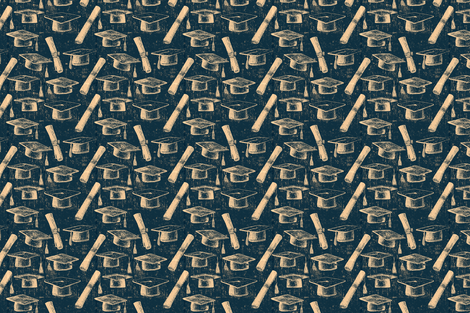 Blueprint for Success: Rustic Graduation Wrapping Paper