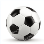 Classic geometric pattern of alternating black and white pentagons.