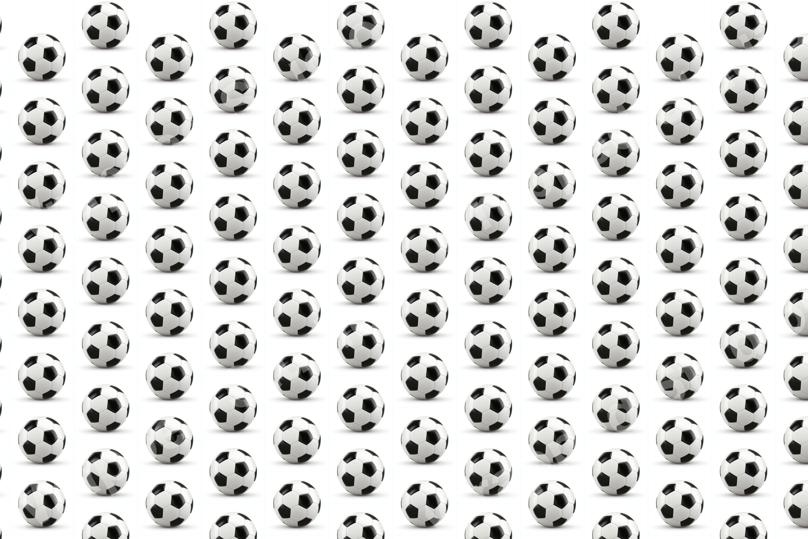 Repeated soccer ball pattern in black and white.