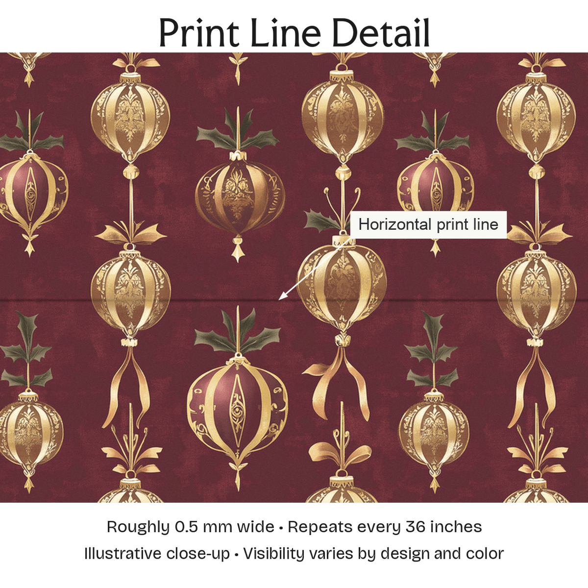 147271 — Print Line Detail. Illustrative close-up; visibility varies by design and color.