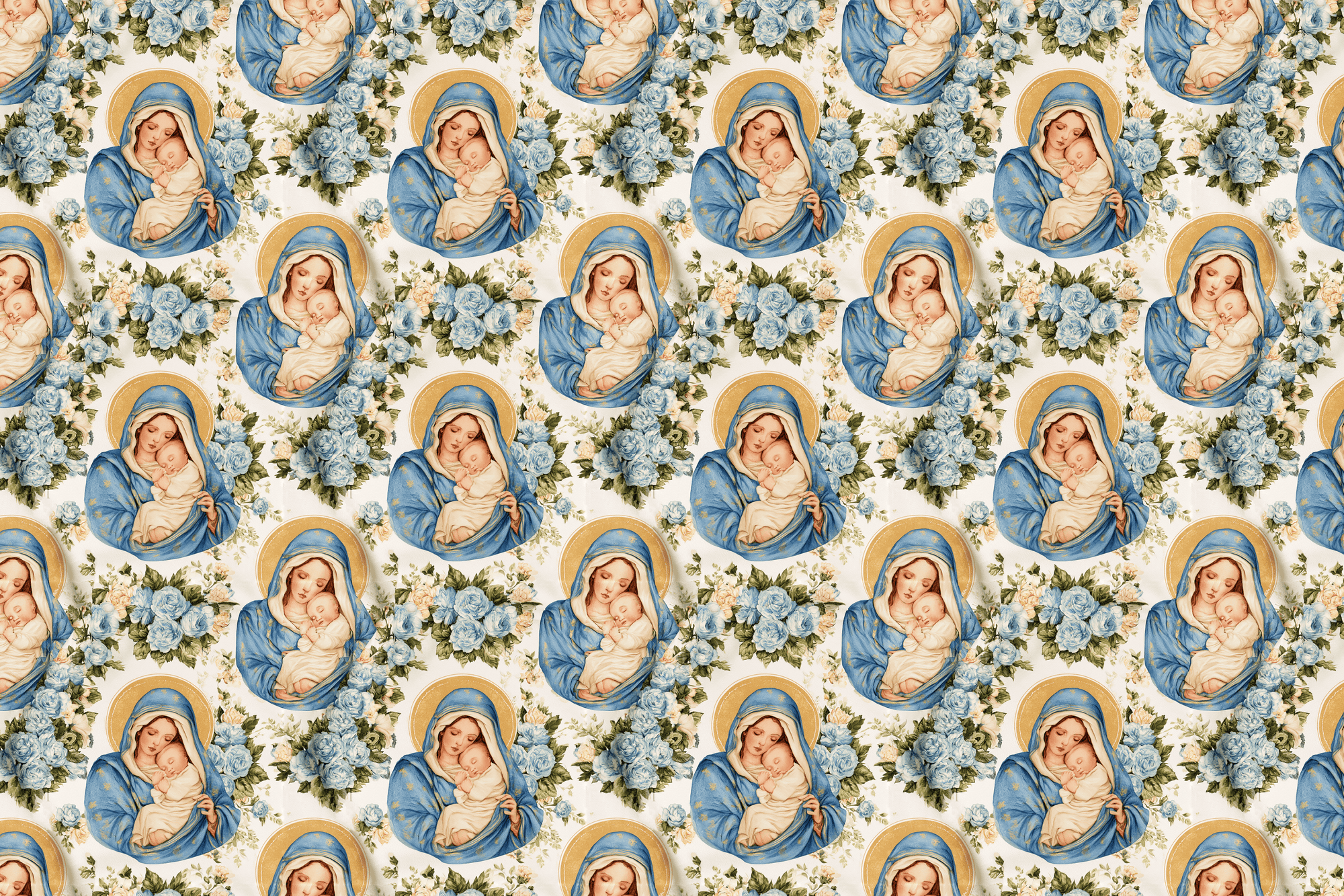 Mother Mary: Madonna and Child Wrapping Paper