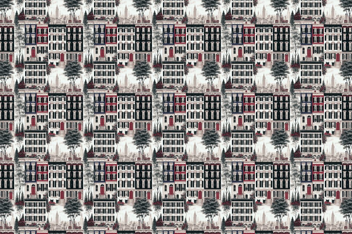 Pigeon Penthouse: Vintage Cityscape Wrapping Paper