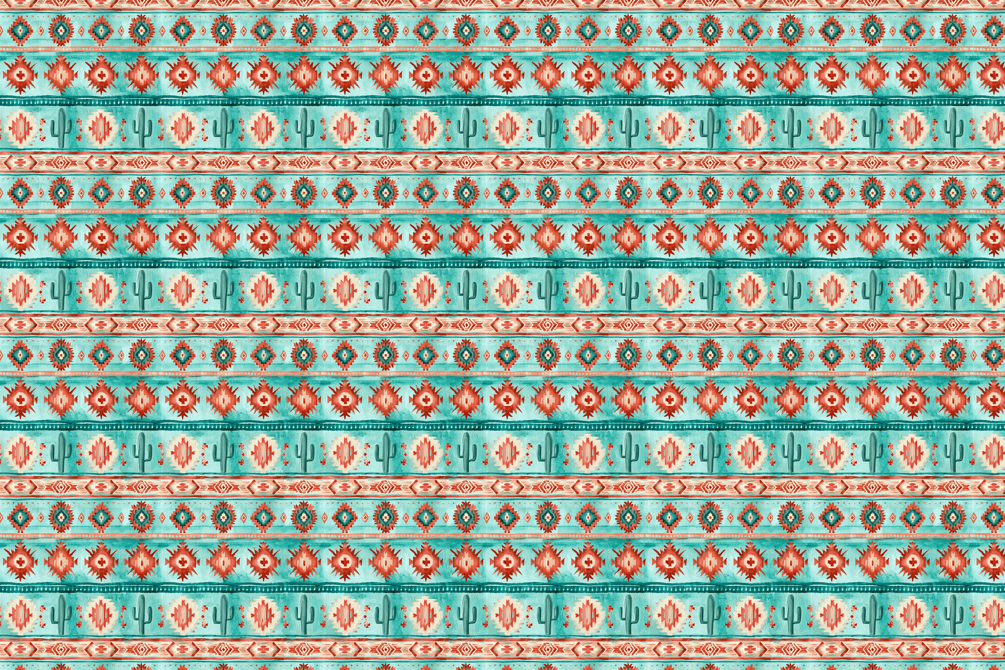 Sunset Cowboy: Southwest Geometric Wrapping Paper