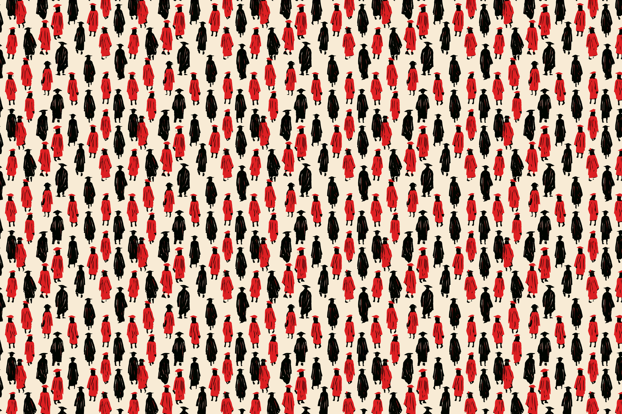Scholarly Silhouettes: Graduation Wrapping Paper