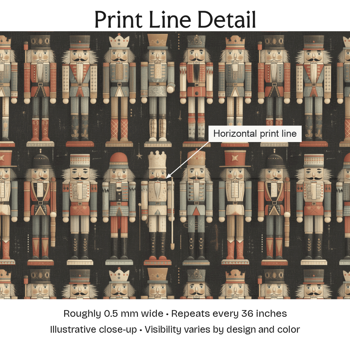 160368 — Print Line Detail. Illustrative close-up; visibility varies by design and color.