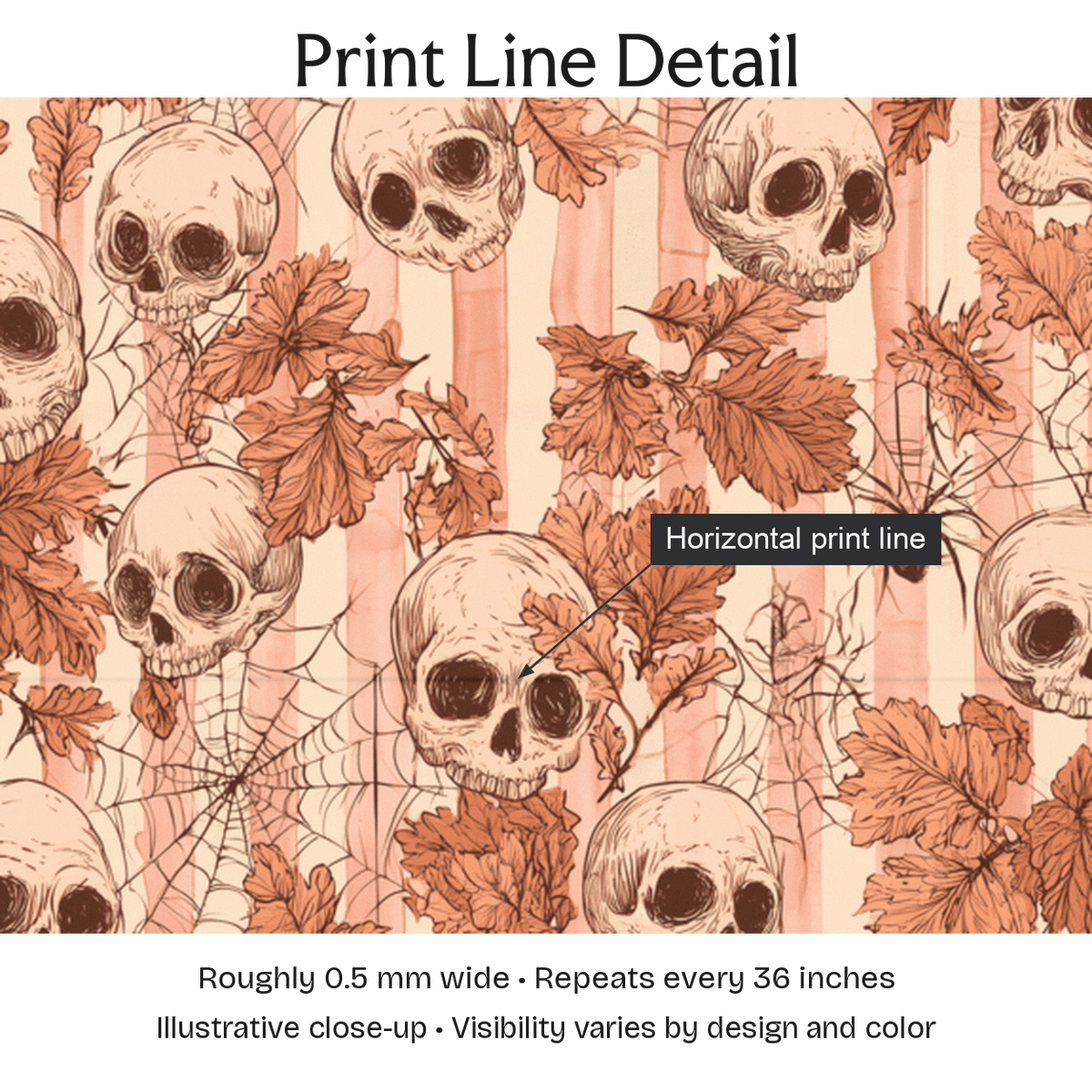 160900 — Print Line Detail. Illustrative close-up; visibility varies by design and color.