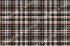 Classic black and cream tartan plaid pattern with rustic orange accents in a cozy, timeless design.