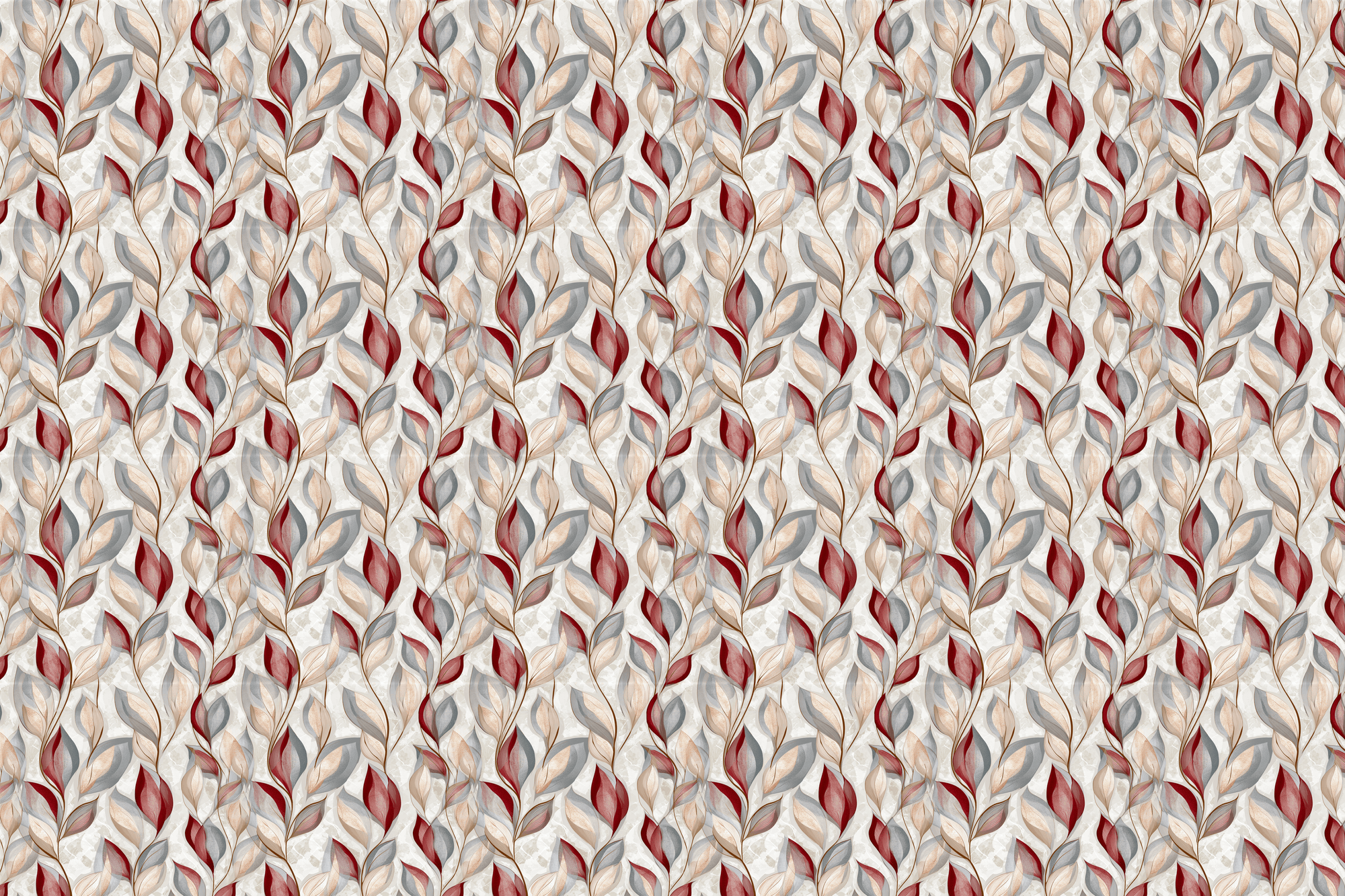 Burgundy Botanical: Elegant Autumn Wrapping Paper