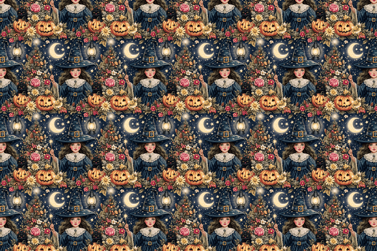 Goth Garden Party: Witchy Halloween Wrapping Paper