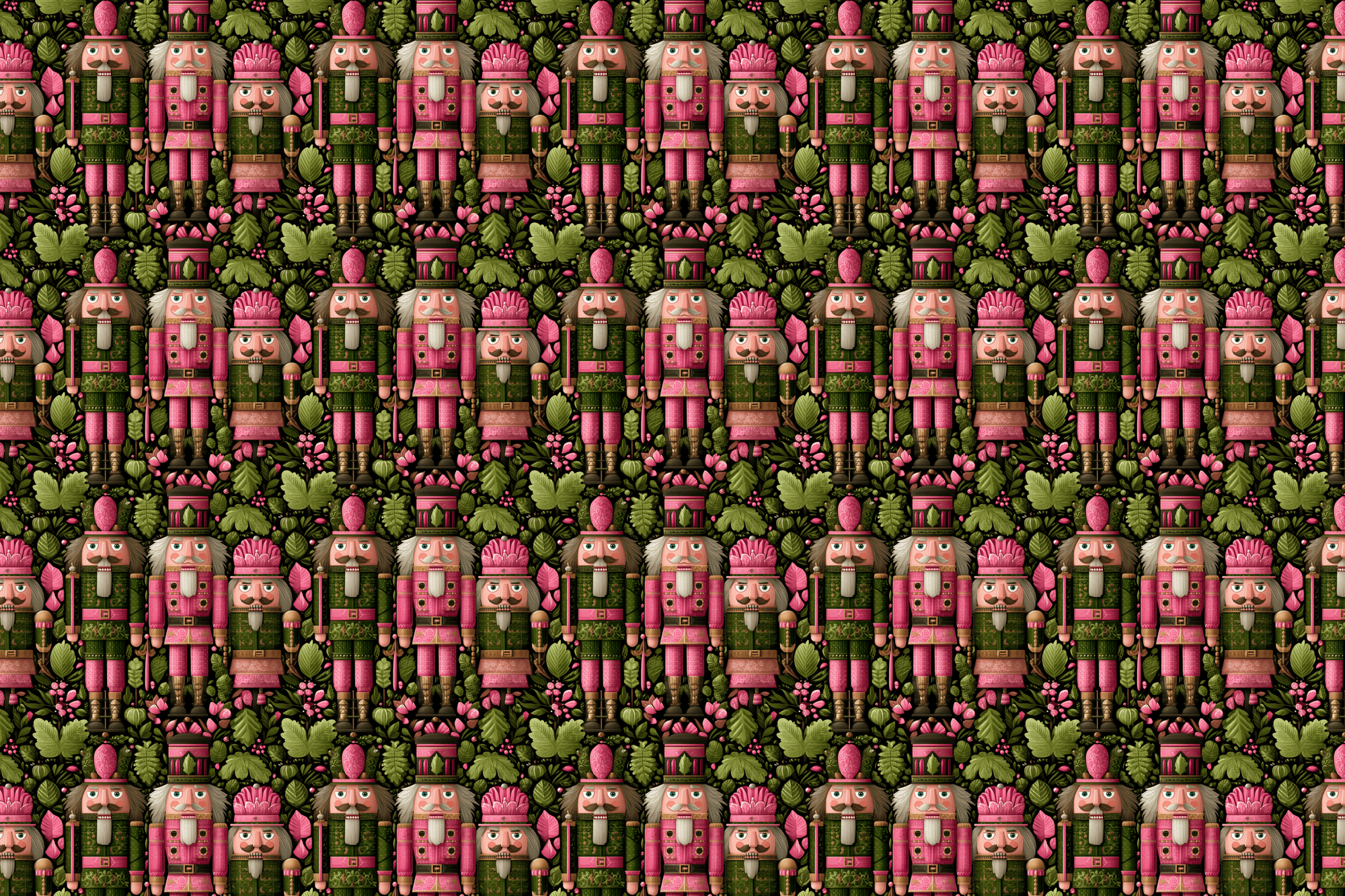 Nutcracker Naturescape: Botanical Christmas Wrapping Paper