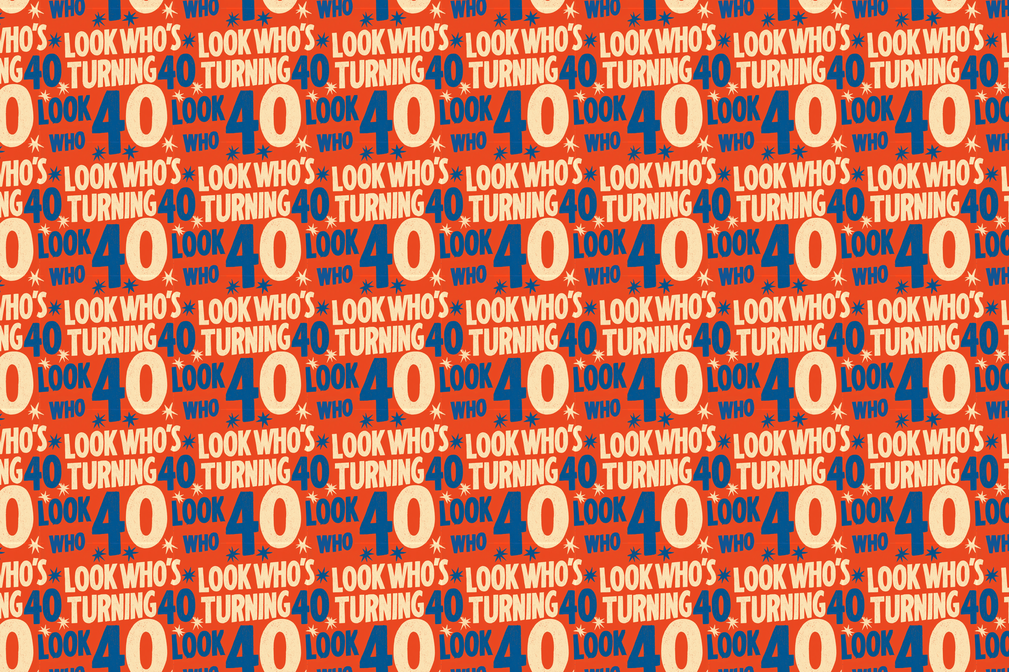 Fabulous Forty: Retro Birthday Wrapping Paper