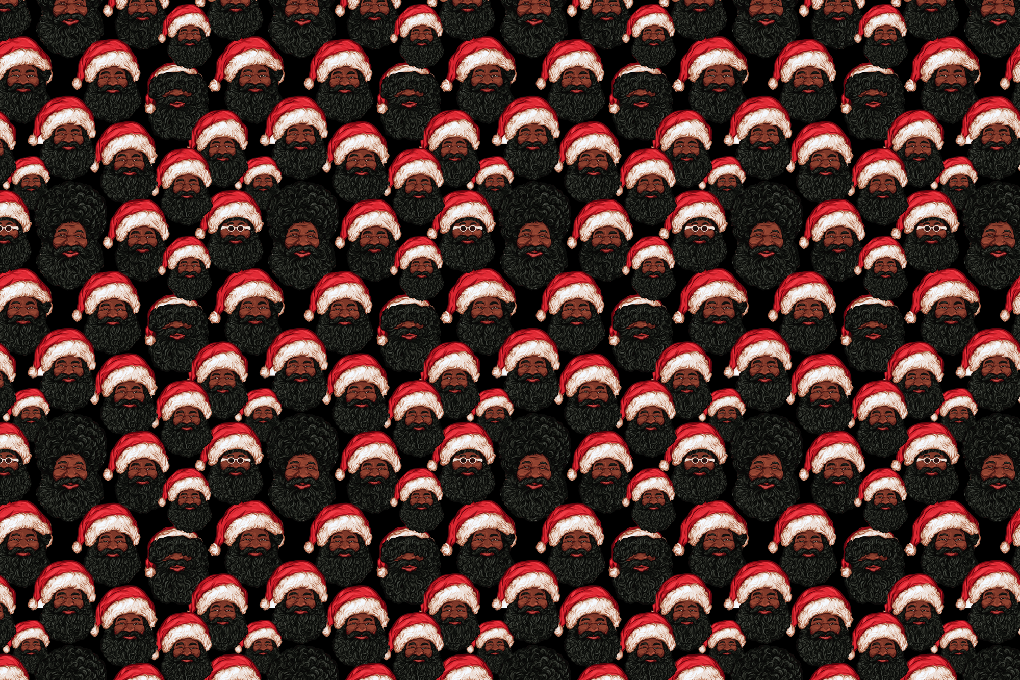 Afro Majesty: Black Santa Christmas Wrapping Paper