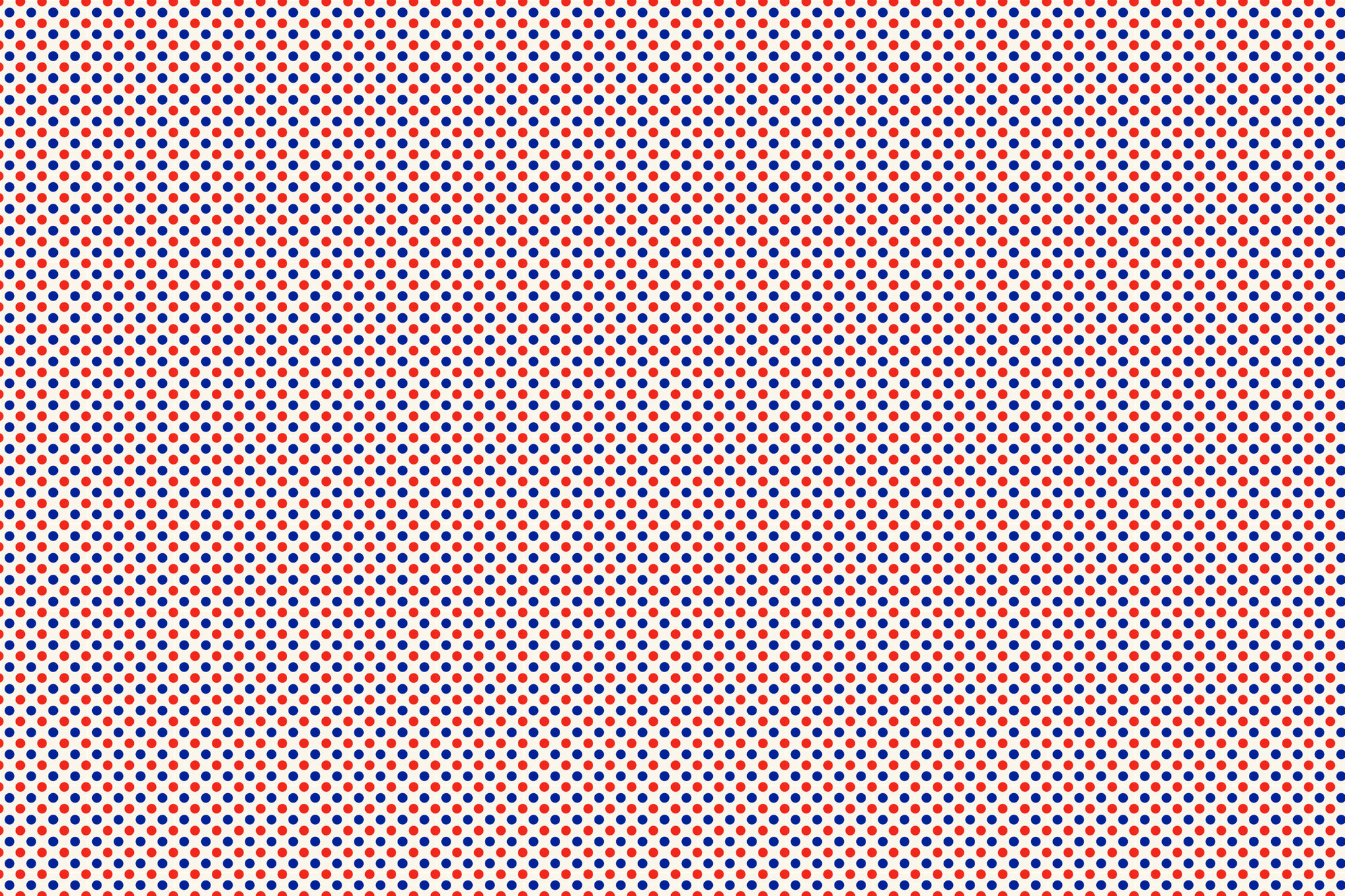 American Picnic: Red and Blue Polka Dot Wrapping Paper