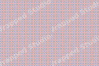 Classic geometric pattern featuring tiny red and blue polka dots on a white background.