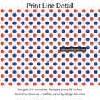 183846 — Print Line Detail. Illustrative close-up; visibility varies by design and color.
