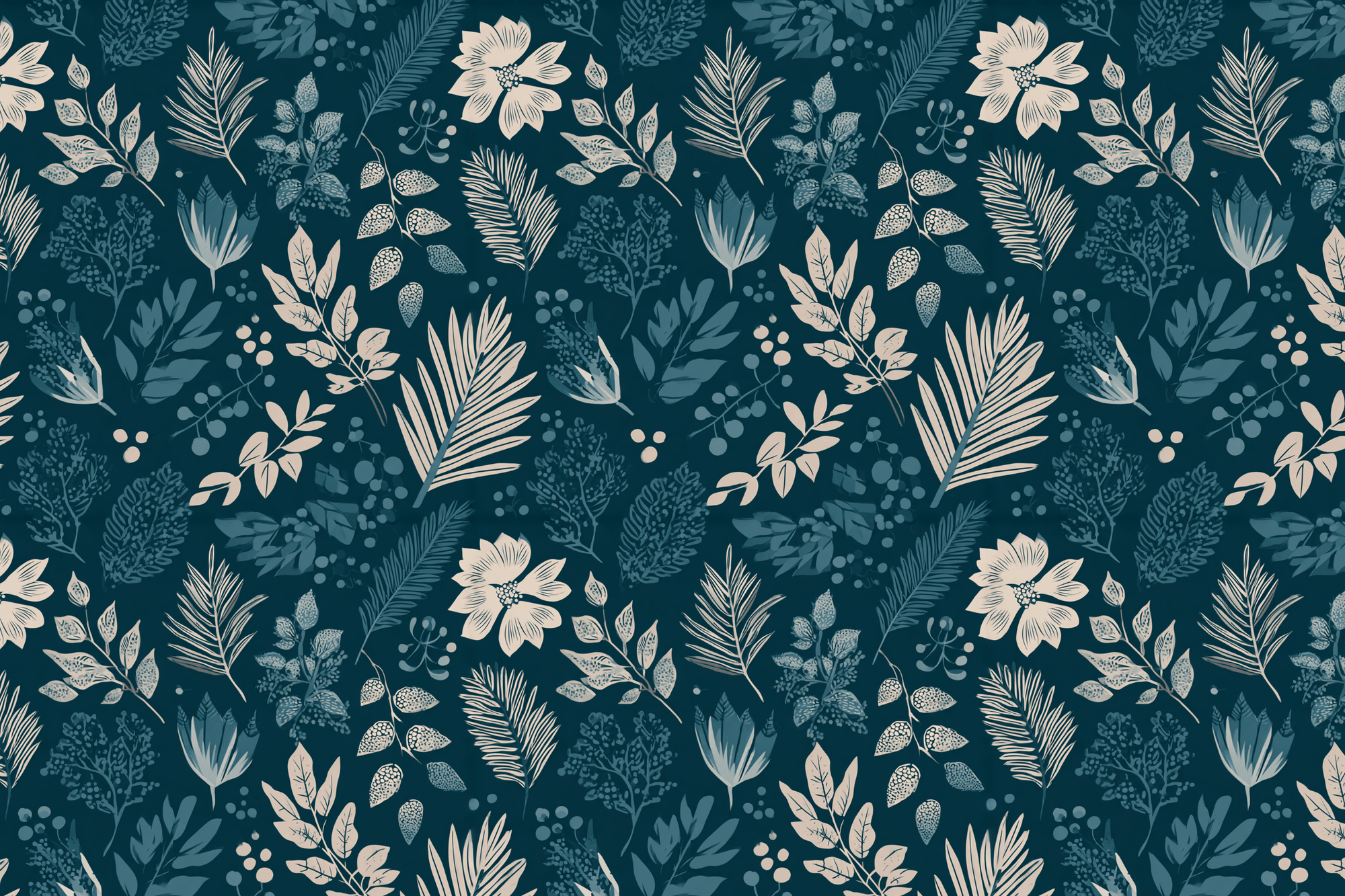 Botanical Blue Bliss: Luxury Gift Wrap