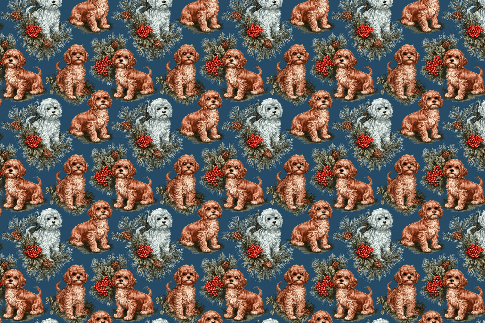 Canine Cotillion: Cavoodle Puppy Wrapping Paper