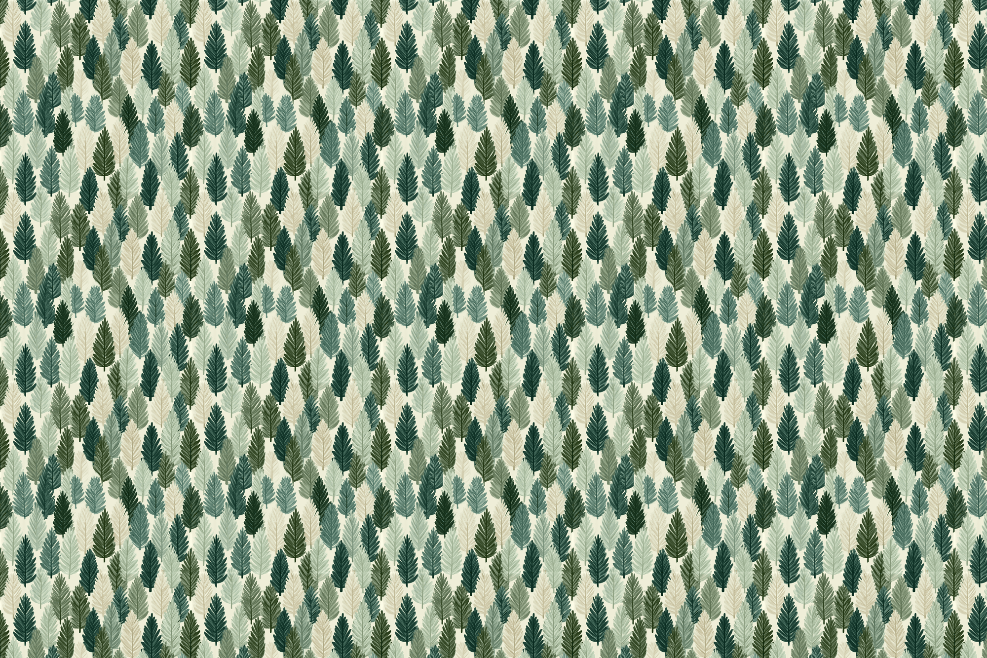 Wise Sage: Green Botanical Wrapping Paper