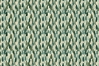 Minimalist woodland forest pattern featuring stylized pine trees in shades of sage green and cream.