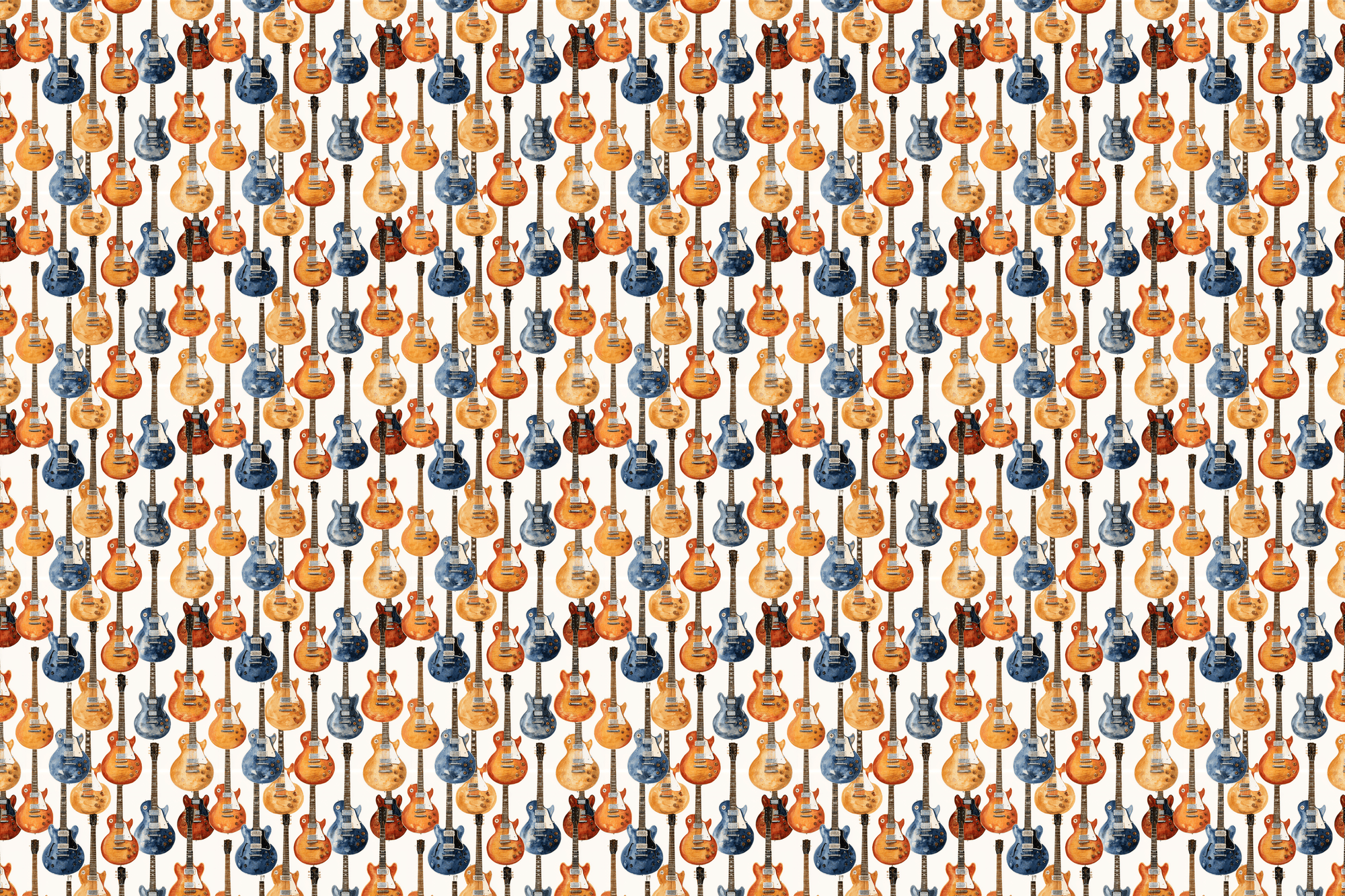 Sonic Youth: Watercolor Guitar Wrapping Paper