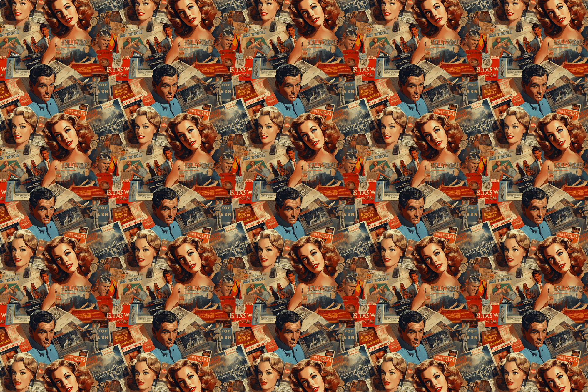 Cinematic Charm: Vintage Hollywood Wrapping Paper