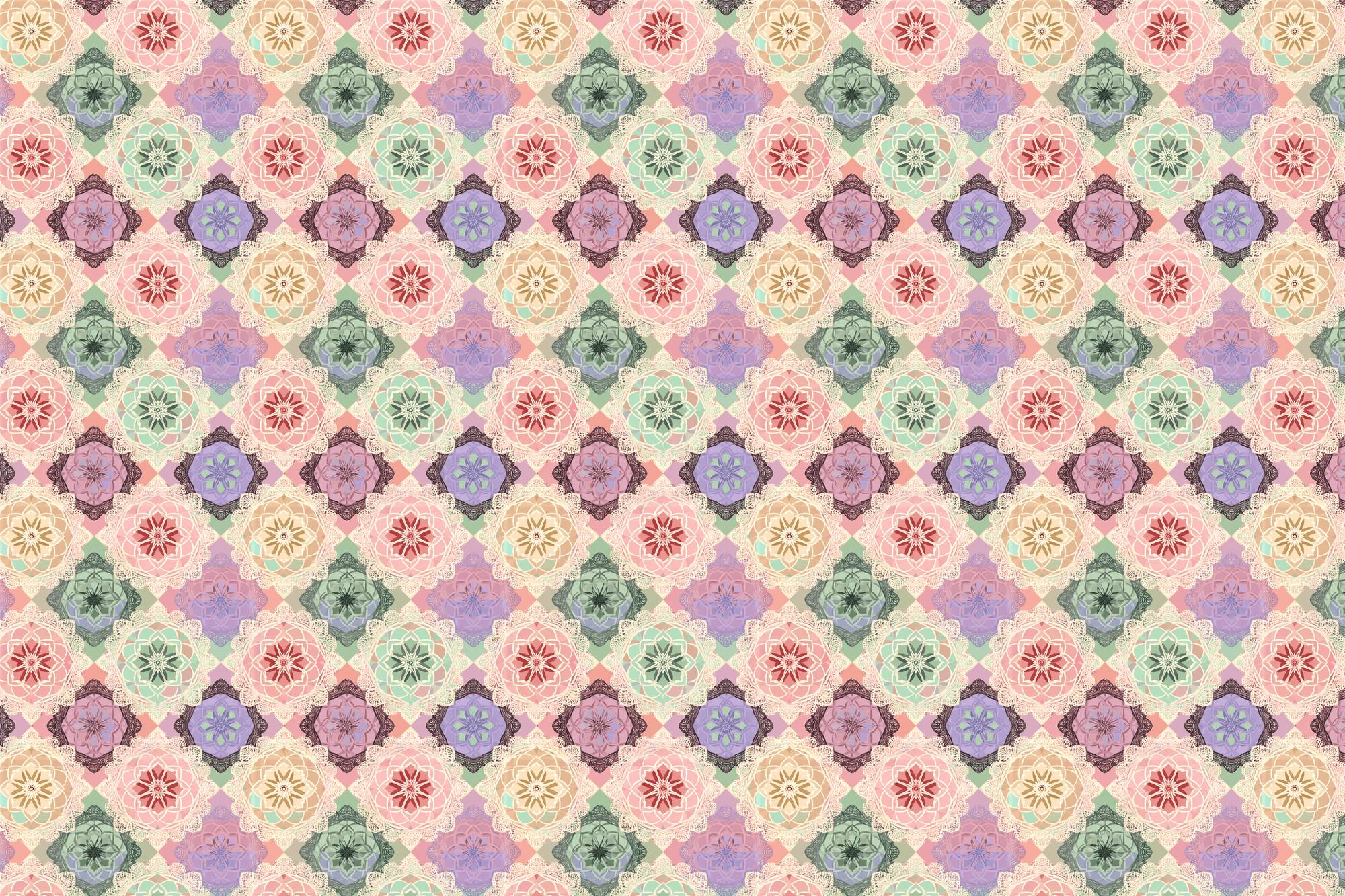 Pastel Petals: Bohemian Mandala Gift Wrap