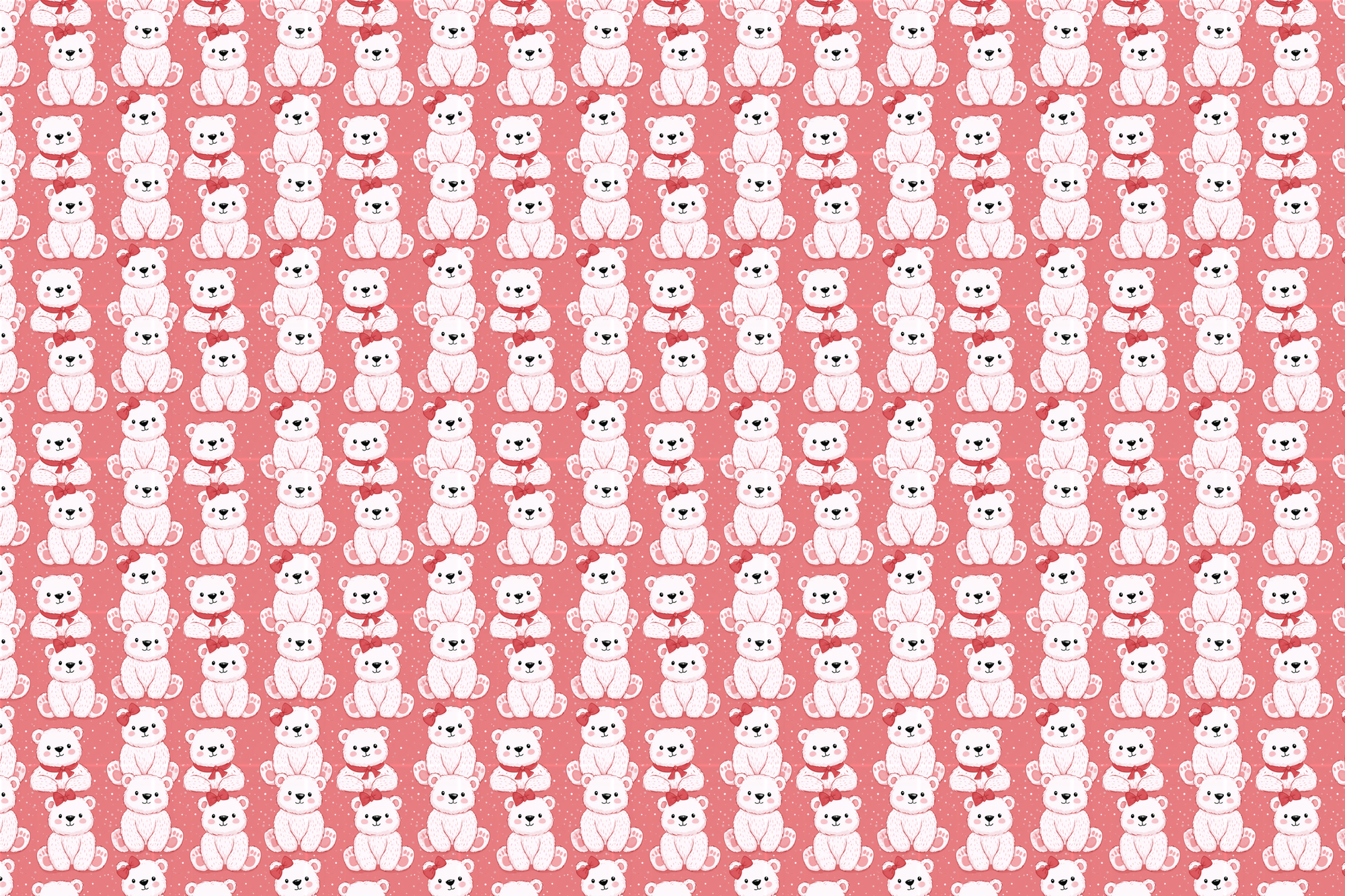 Blushing Bears: Cute Pink Wrapping Paper