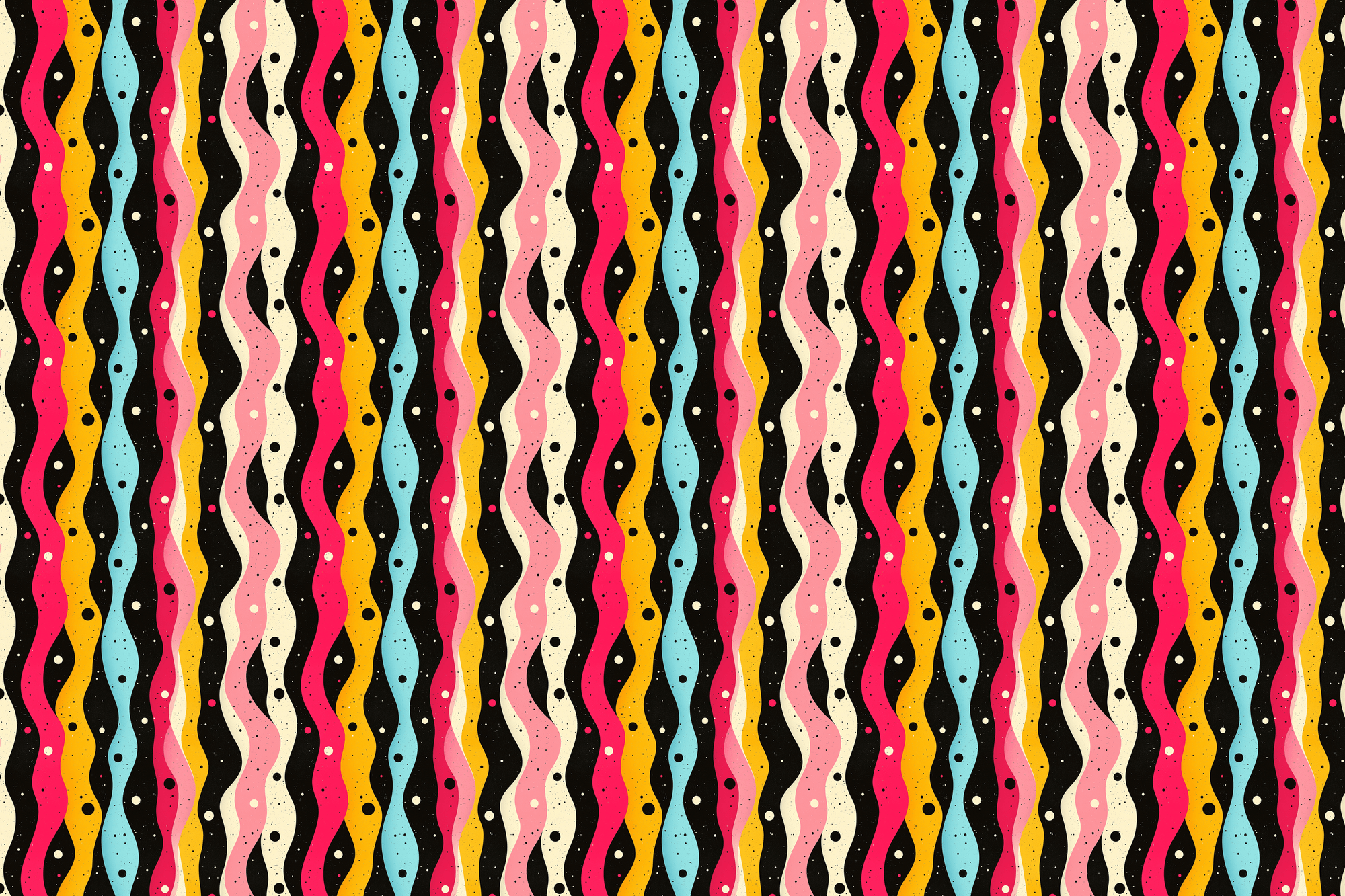 Vibrant Wavy Wonder: Abstract Gift Wrap