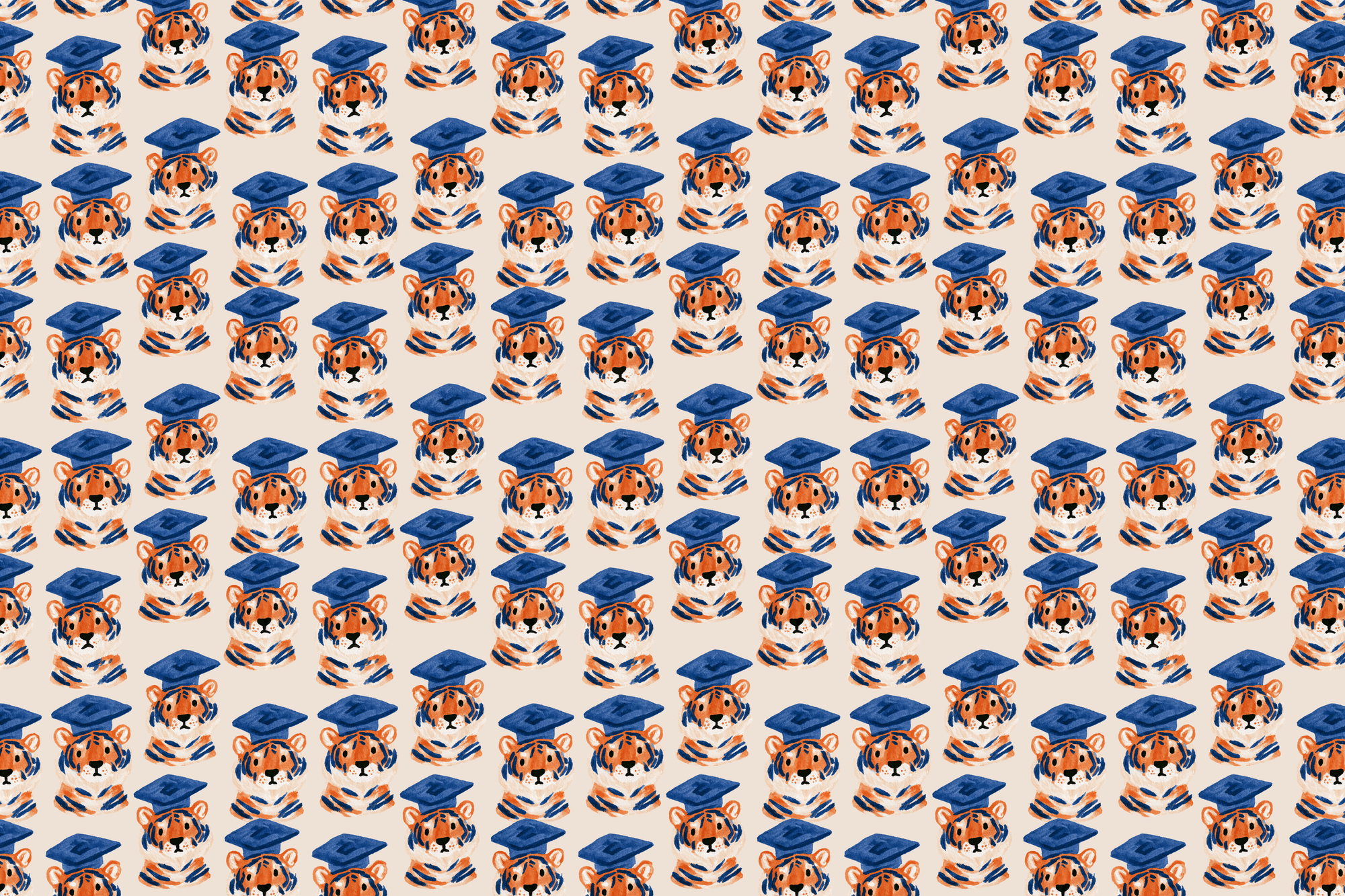 Clever Cubs: Tiger Graduation Wrapping Paper