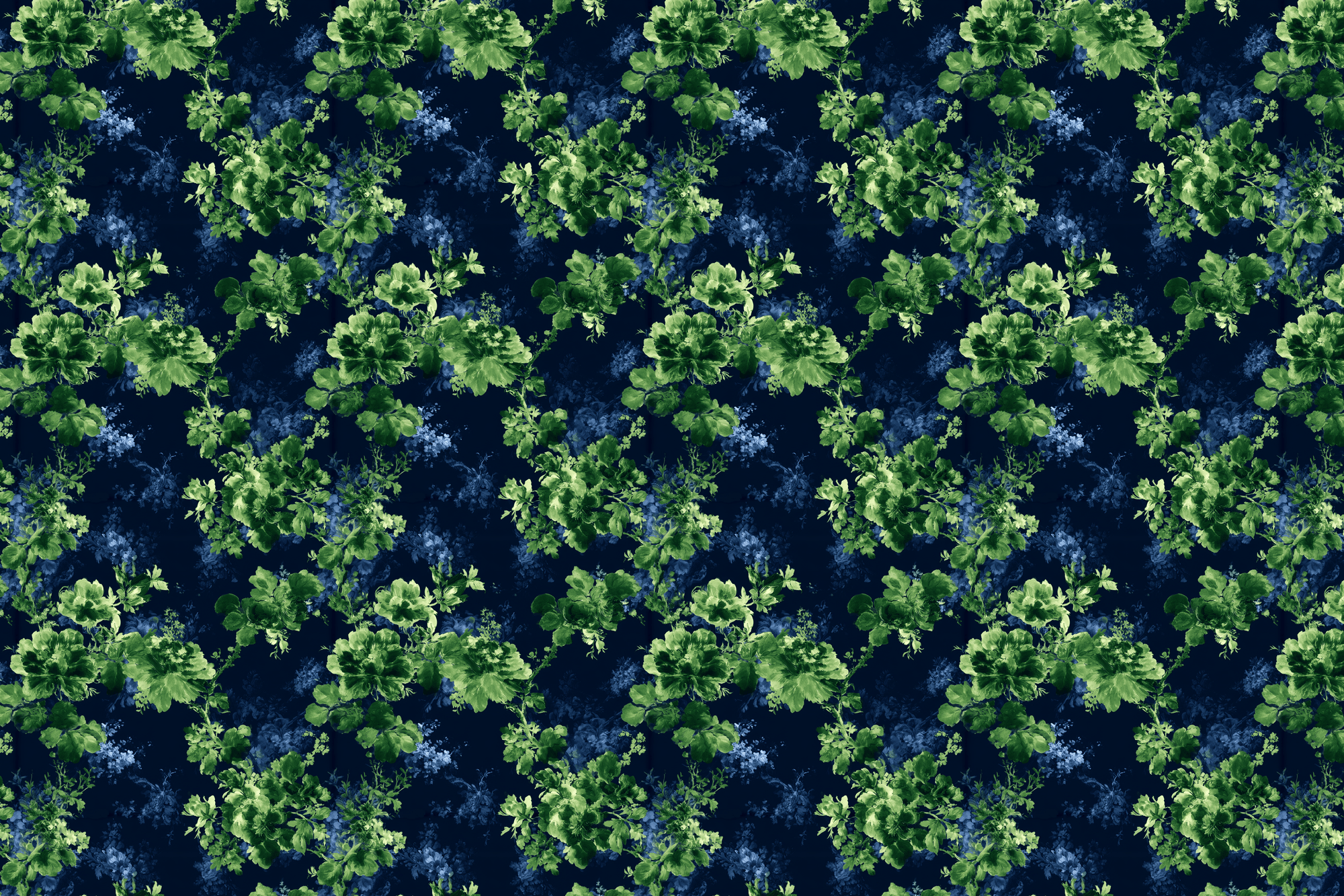 Blue Green Meadow: Moody Floral Wrapping Paper