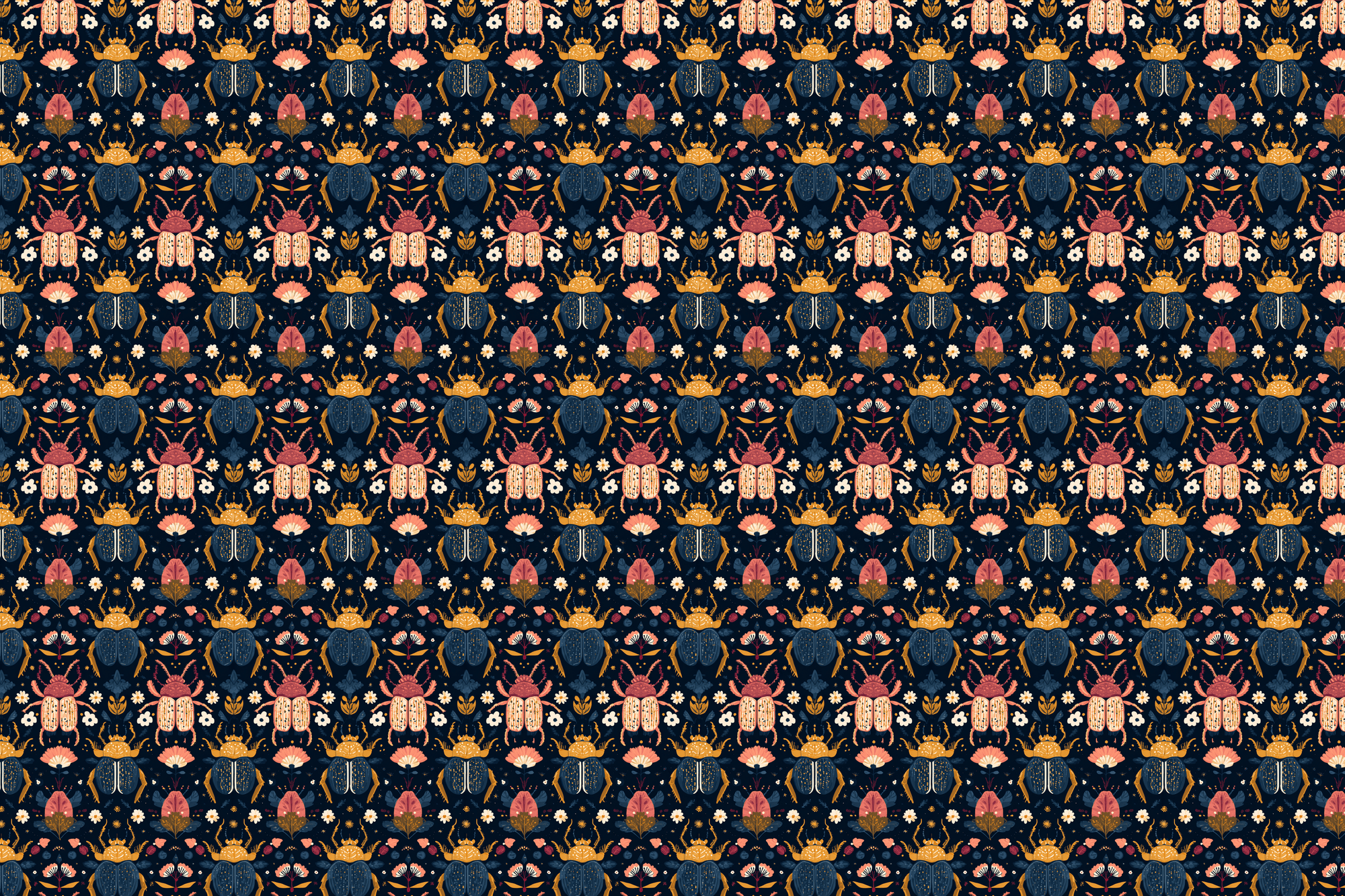 Beetle Kaleidoscope: Insect Gift Wrap