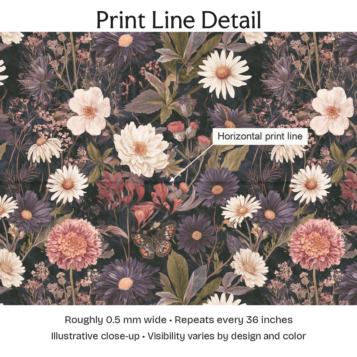 213435 — Print Line Detail. Illustrative close-up; visibility varies by design and color.