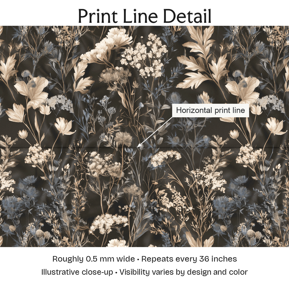 214222 — Print Line Detail. Illustrative close-up; visibility varies by design and color.