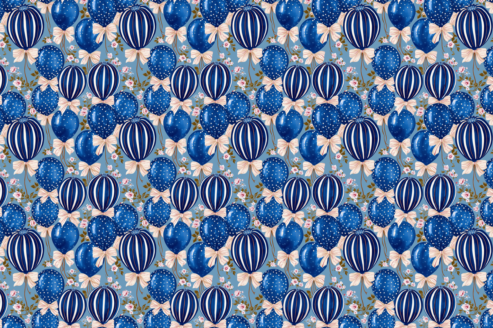 Helium Elegance: Vintage Balloon Gift Wrap